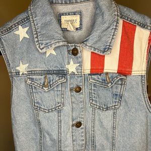 Festive Denim Vest